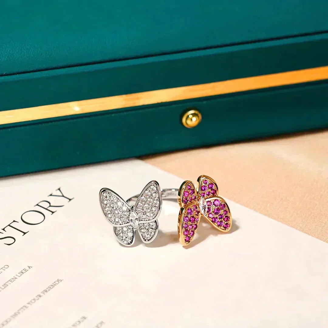 [Plus&Max]TWIN BUTTERFLY DIAMOND RING