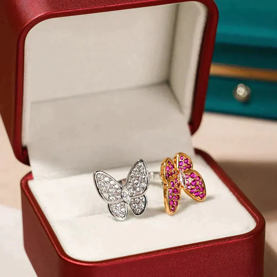 [Plus&Max]TWIN BUTTERFLY DIAMOND RING