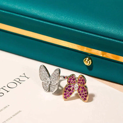[Plus&Max]TWIN BUTTERFLY DIAMOND RING