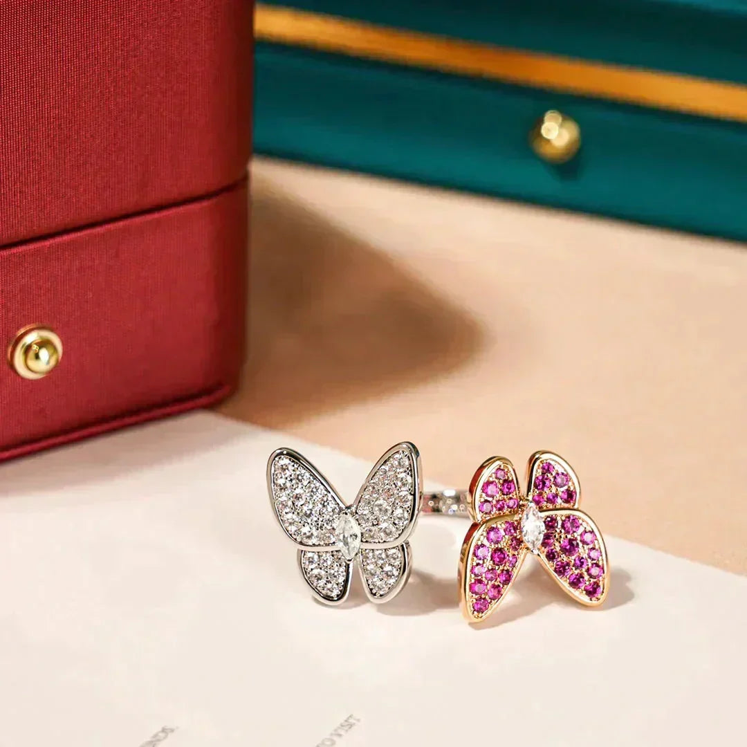 [Plus&Max]TWIN BUTTERFLY DIAMOND RING