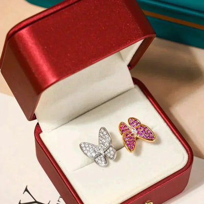[Plus&Max]TWIN BUTTERFLY DIAMOND RING
