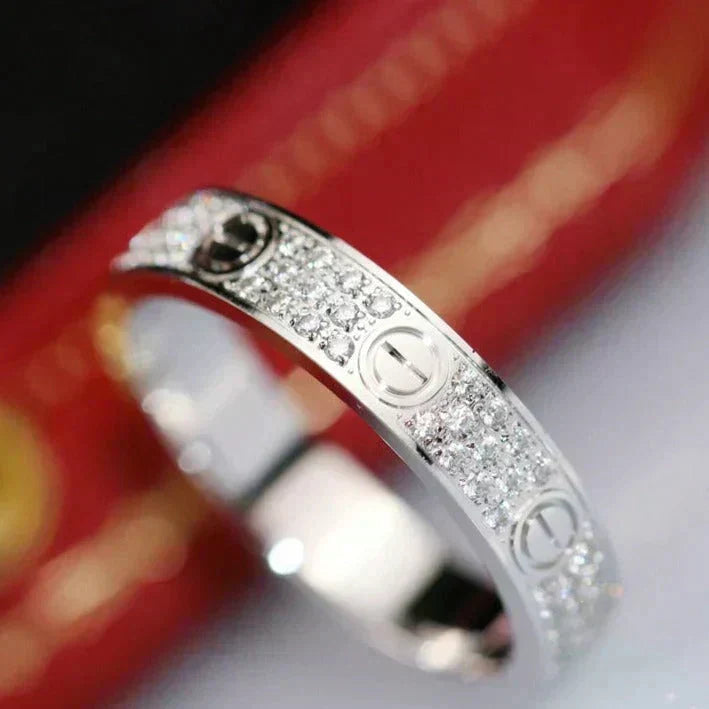 [Plus&Max]LOVE RING 3.6MM DIAMOND PAVED