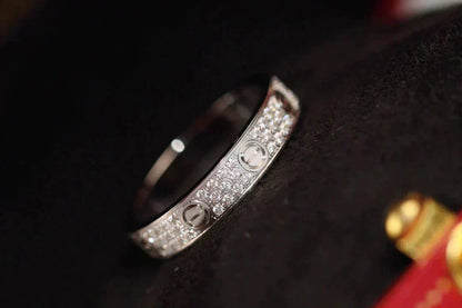 [Plus&Max]LOVE RING 3.6MM DIAMOND PAVED