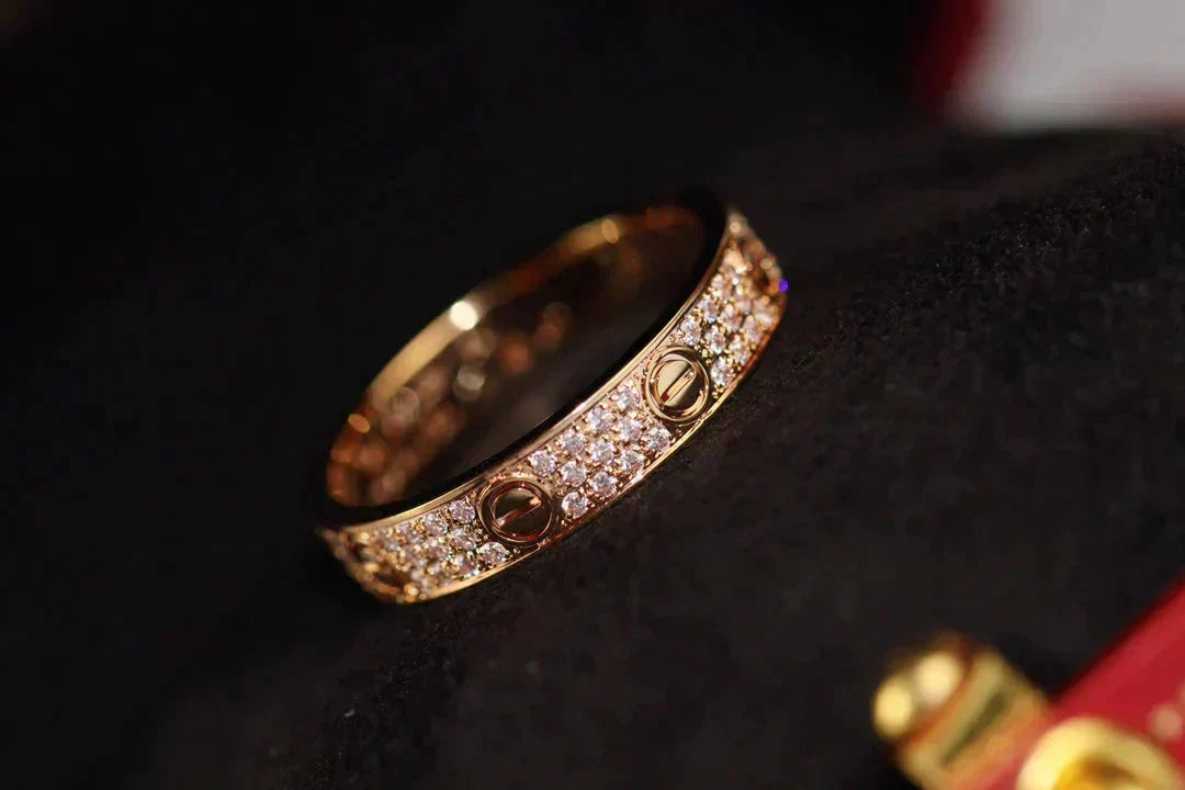 [Plus&Max]LOVE RING 3.6MM DIAMOND PAVED