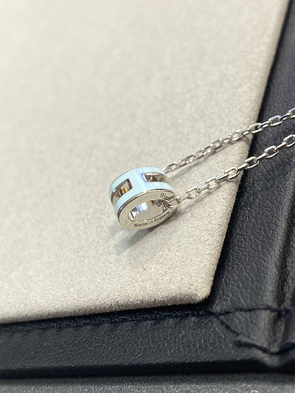 [Plus&Max]POP H LIGHT BLUE NECKLACE