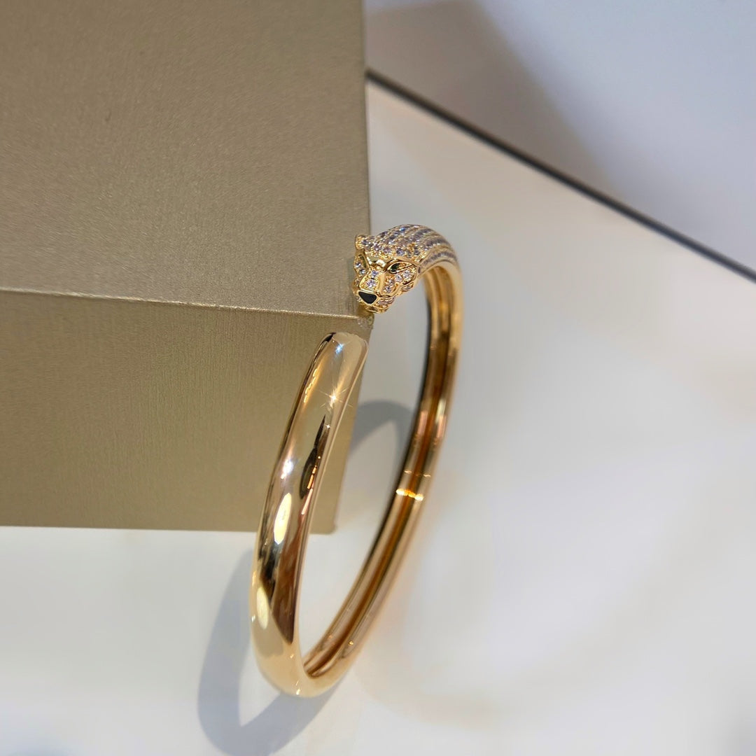 [Plus&Max]PANTHERE GOLD DIAMOND OPEN BRACELET