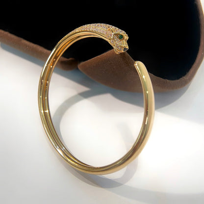 [Plus&Max]PANTHERE GOLD DIAMOND OPEN BRACELET