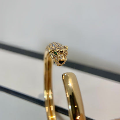 [Plus&Max]PANTHERE GOLD DIAMOND OPEN BRACELET