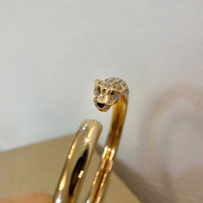 [Plus&Max]PANTHERE GOLD DIAMOND OPEN BRACELET