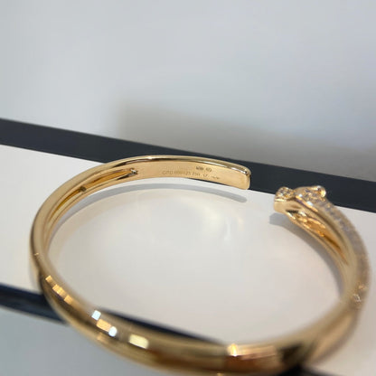 [Plus&Max]PANTHERE GOLD DIAMOND OPEN BRACELET