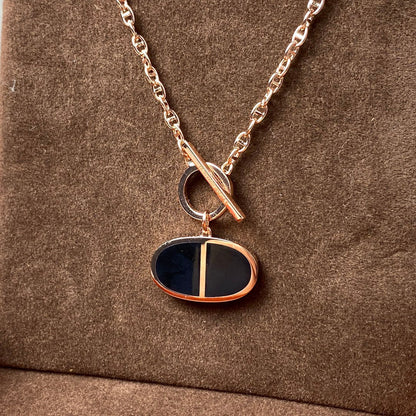 [Plus&Max]CHAINE VERSO BLACK CERAMIC NECKLACE