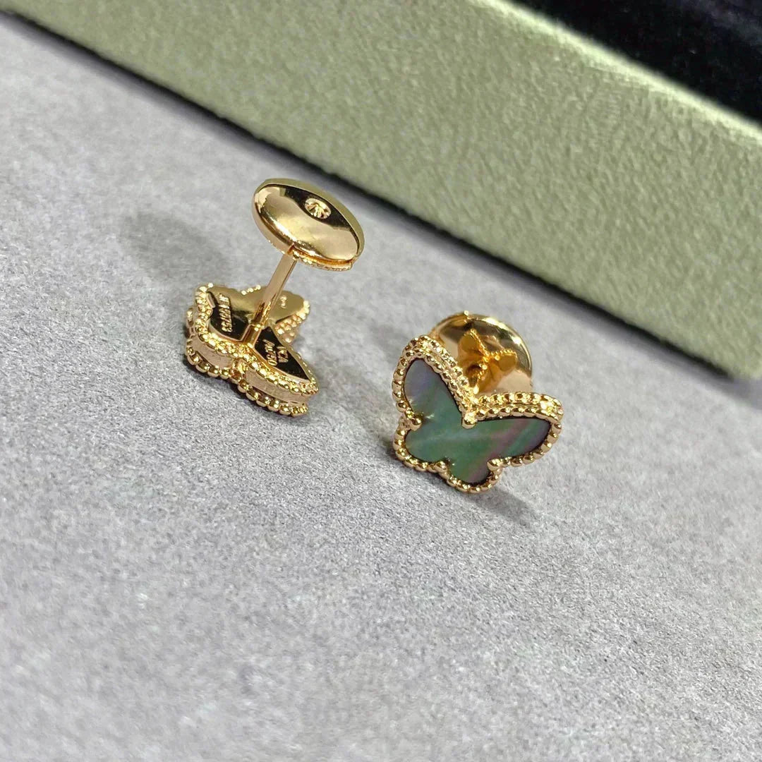 [Plus&Max]BUTTERFLY DARK MOP  EARRINGS