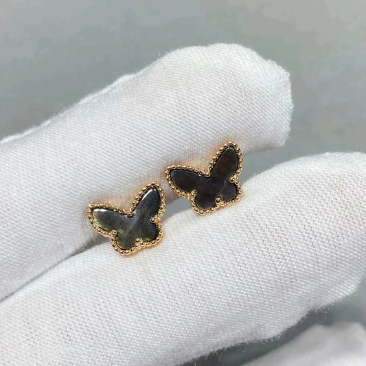 [Plus&Max]BUTTERFLY DARK MOP  EARRINGS