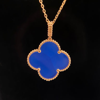 [Plus&Max]CLOVER 25MM NECKLACE TURQUOISE ROSE GOLD