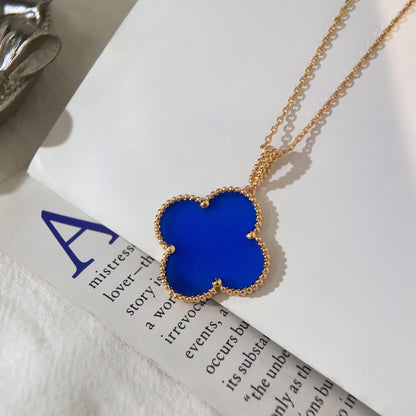 [Plus&Max]CLOVER 25MM NECKLACE TURQUOISE ROSE GOLD