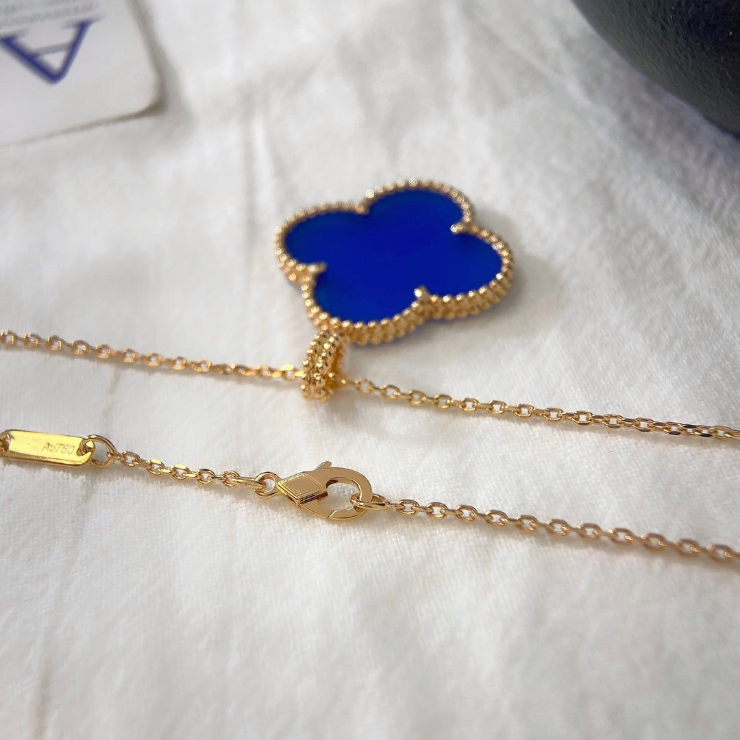 [Plus&Max]CLOVER 25MM NECKLACE TURQUOISE ROSE GOLD