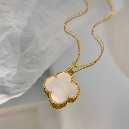[Plus&Max]CLOVER 25MM MOP LARGE PENDANT NECKLACE