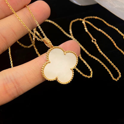 [Plus&Max]CLOVER 25MM MOP LARGE PENDANT NECKLACE
