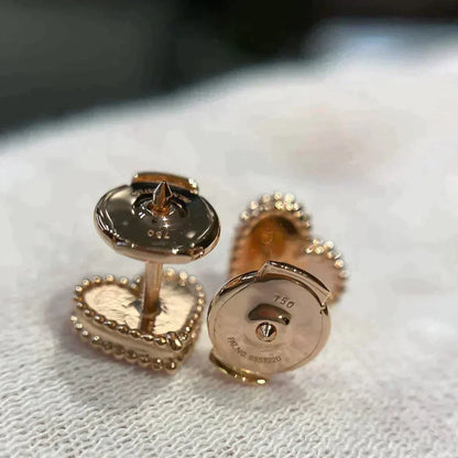 [Plus&Max]HEART CARNELIAN STUD EARRINGS