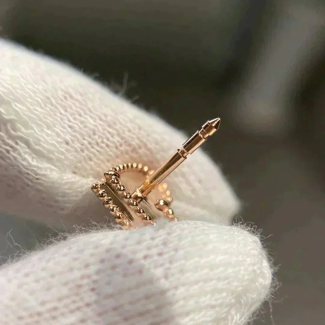 [Plus&Max]HEART CARNELIAN STUD EARRINGS