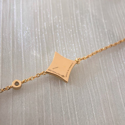 [Plus&Max]COLOR STAR CARNELIAN PINK GOLD DIAMOND BRACELET