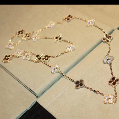 [Plus&Max]CLOVER 20 MOTIFS LASER DIAMOND NECKLACE