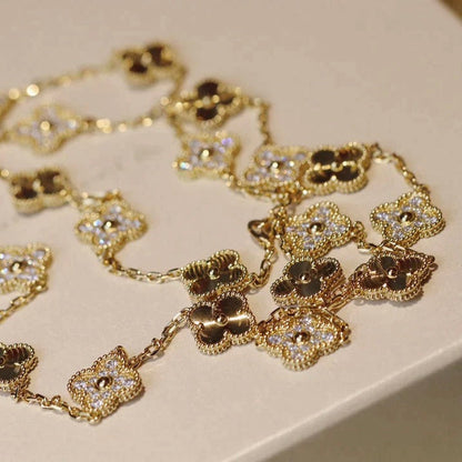 [Plus&Max]CLOVER 20 MOTIFS LASER DIAMOND NECKLACE