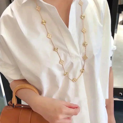 [Plus&Max]CLOVER 20 MOTIFS LASER DIAMOND NECKLACE