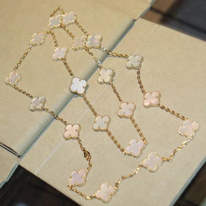 [Plus&Max]CLOVER 20 MOTIFS WHITE MOP NECKLACE
