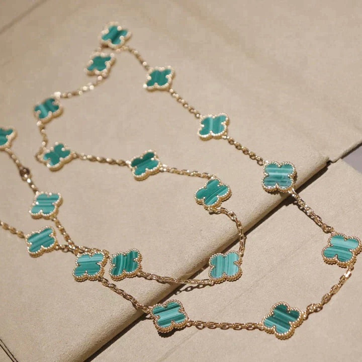 [Plus&Max]CLOVER 20 MOTIFS MALACHITE GOLD