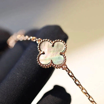 [Plus&Max]CLOVER 20 MOTIFS DARK MOP DIAMOND  NECKLACE
