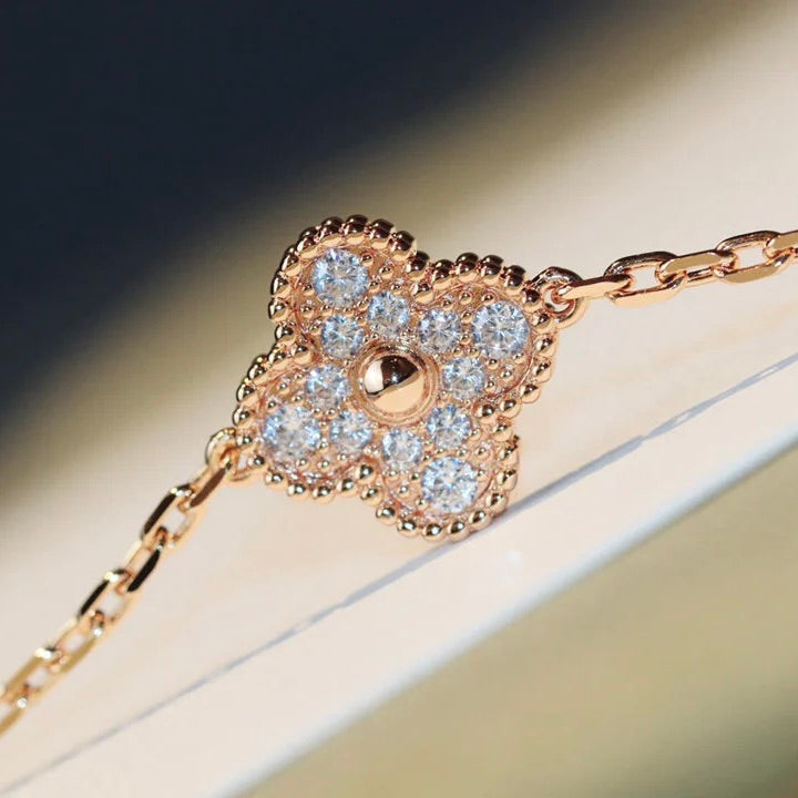 [Plus&Max]CLOVER 20 MOTIFS DARK MOP DIAMOND  NECKLACE