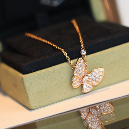[Plus&Max]BUTTERFLY DIAMOND NECKLACE