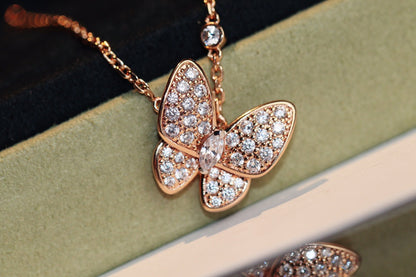 [Plus&Max]BUTTERFLY DIAMOND NECKLACE