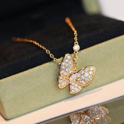 [Plus&Max]BUTTERFLY DIAMOND NECKLACE