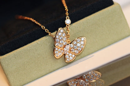 [Plus&Max]BUTTERFLY DIAMOND NECKLACE