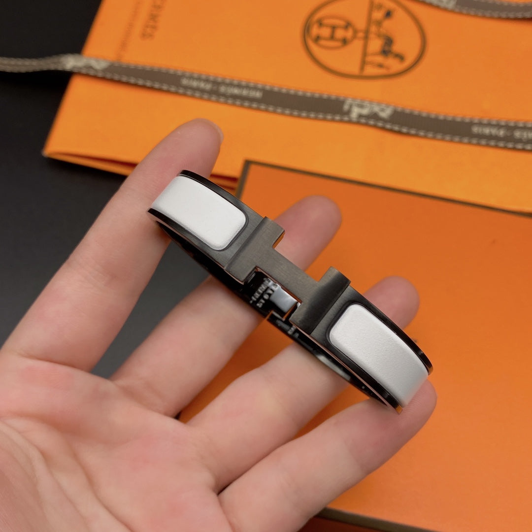[Plus&Max]H BRACELET 12MM BLACK WHITE CERAMIC