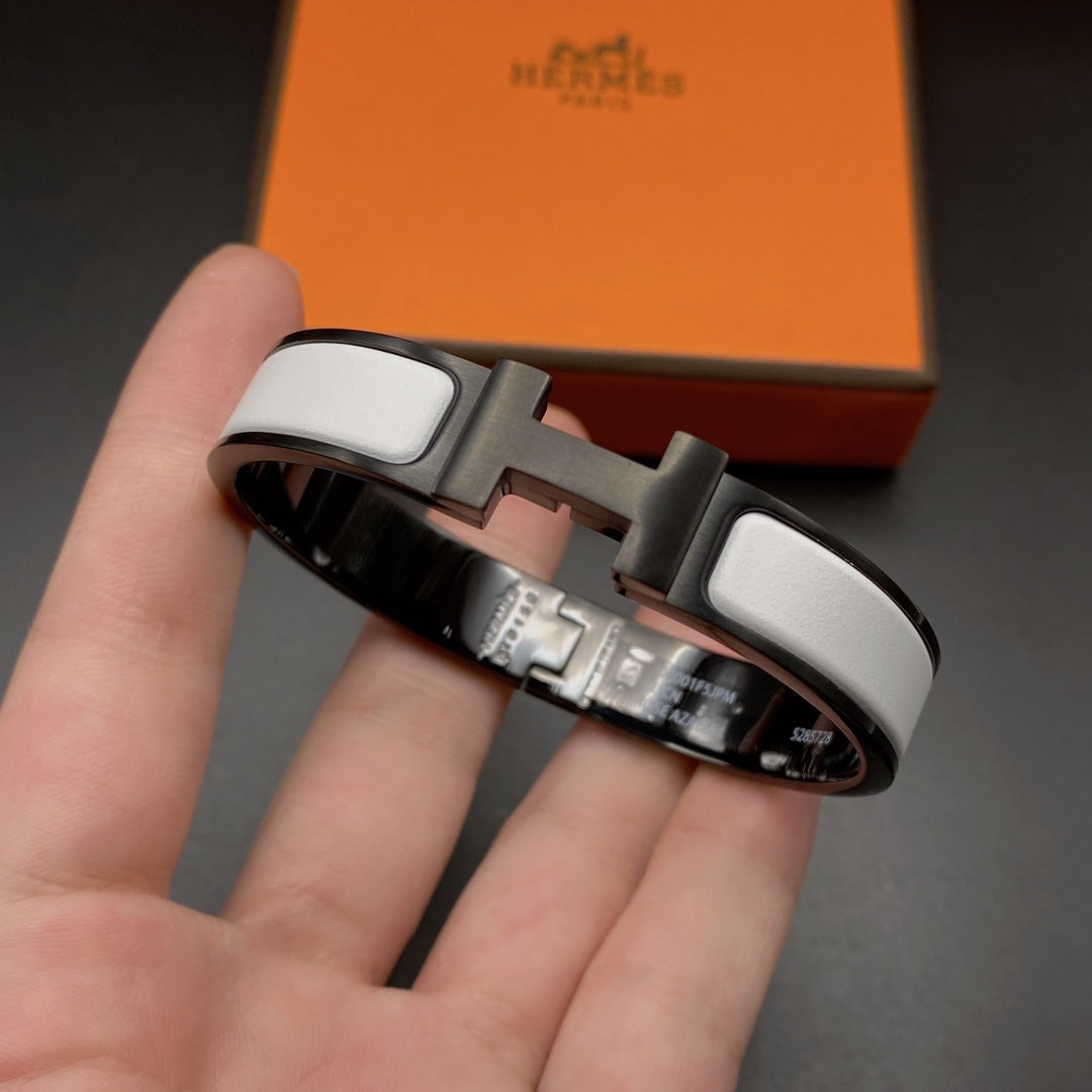 [Plus&Max]H BRACELET 12MM BLACK WHITE CERAMIC