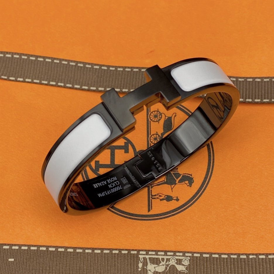 [Plus&Max]H BRACELET 12MM BLACK WHITE CERAMIC