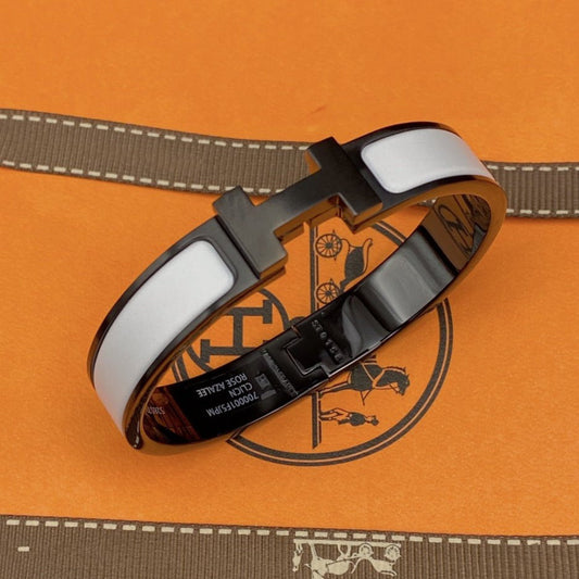 [Plus&Max]H BRACELET 12MM BLACK WHITE CERAMIC