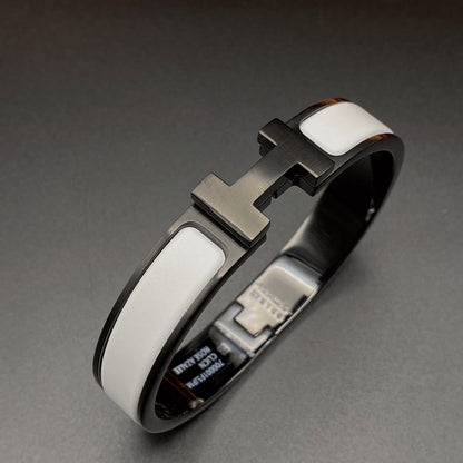 [Plus&Max]H BRACELET 12MM BLACK WHITE CERAMIC