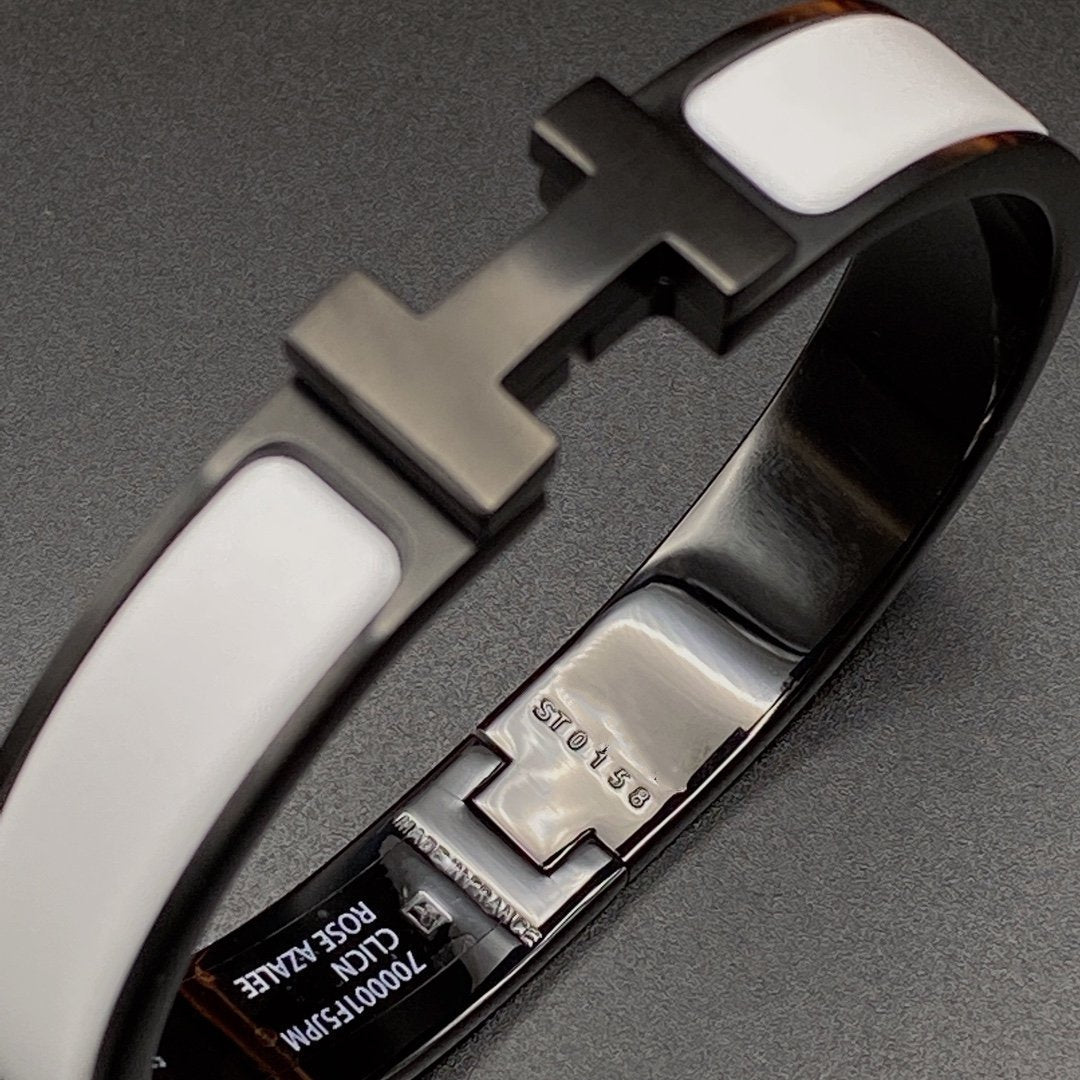 [Plus&Max]H BRACELET 12MM BLACK WHITE CERAMIC