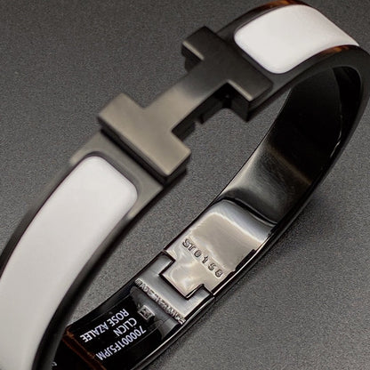 [Plus&Max]H BRACELET 12MM BLACK WHITE CERAMIC