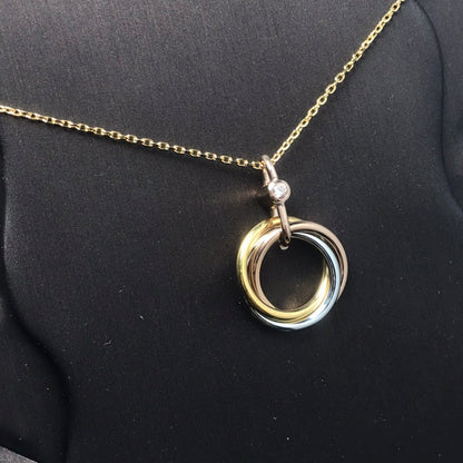 [Plus&Max]TRINITY SILVER GOLD PINK GOLD NECKLACE