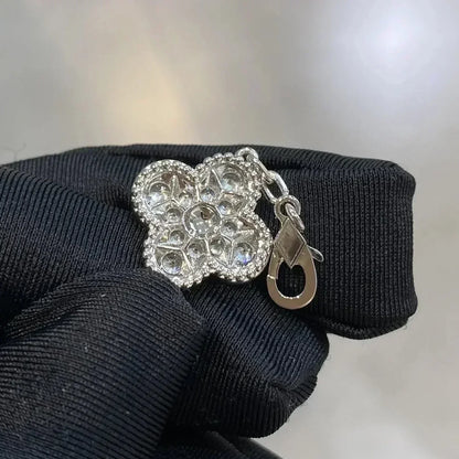 [Plus&Max]LUCKY CLOVER 5-MOTIF BRACELET - FULL-DIAMOND