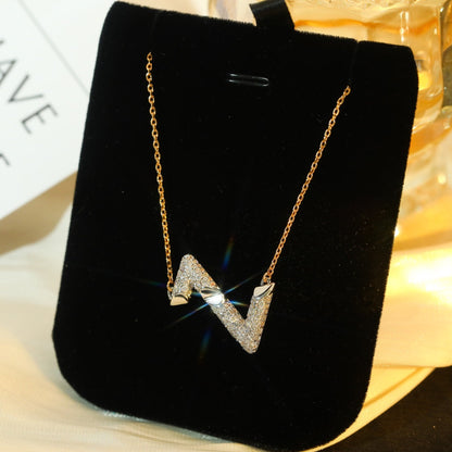 [Plus&Max]VOLT SILVER DIAMOND PEDANT NECKLACE