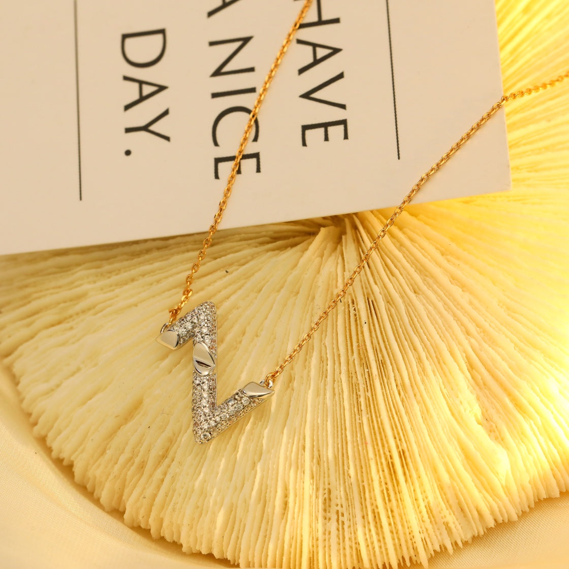 [Plus&Max]VOLT SILVER DIAMOND PEDANT NECKLACE