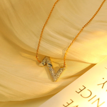 [Plus&Max]VOLT SILVER DIAMOND PEDANT NECKLACE