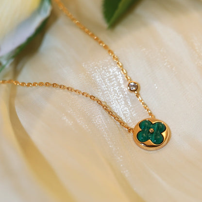 [Plus&Max]SUN PEDANT PINK GOLD 1 DIAMOND NECKLACE