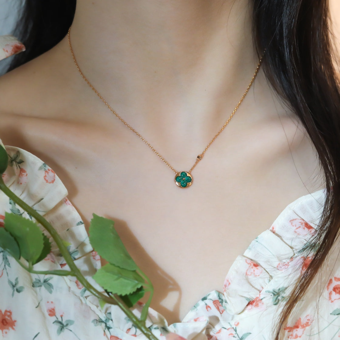 [Plus&Max]SUN PEDANT PINK GOLD 1 DIAMOND NECKLACE